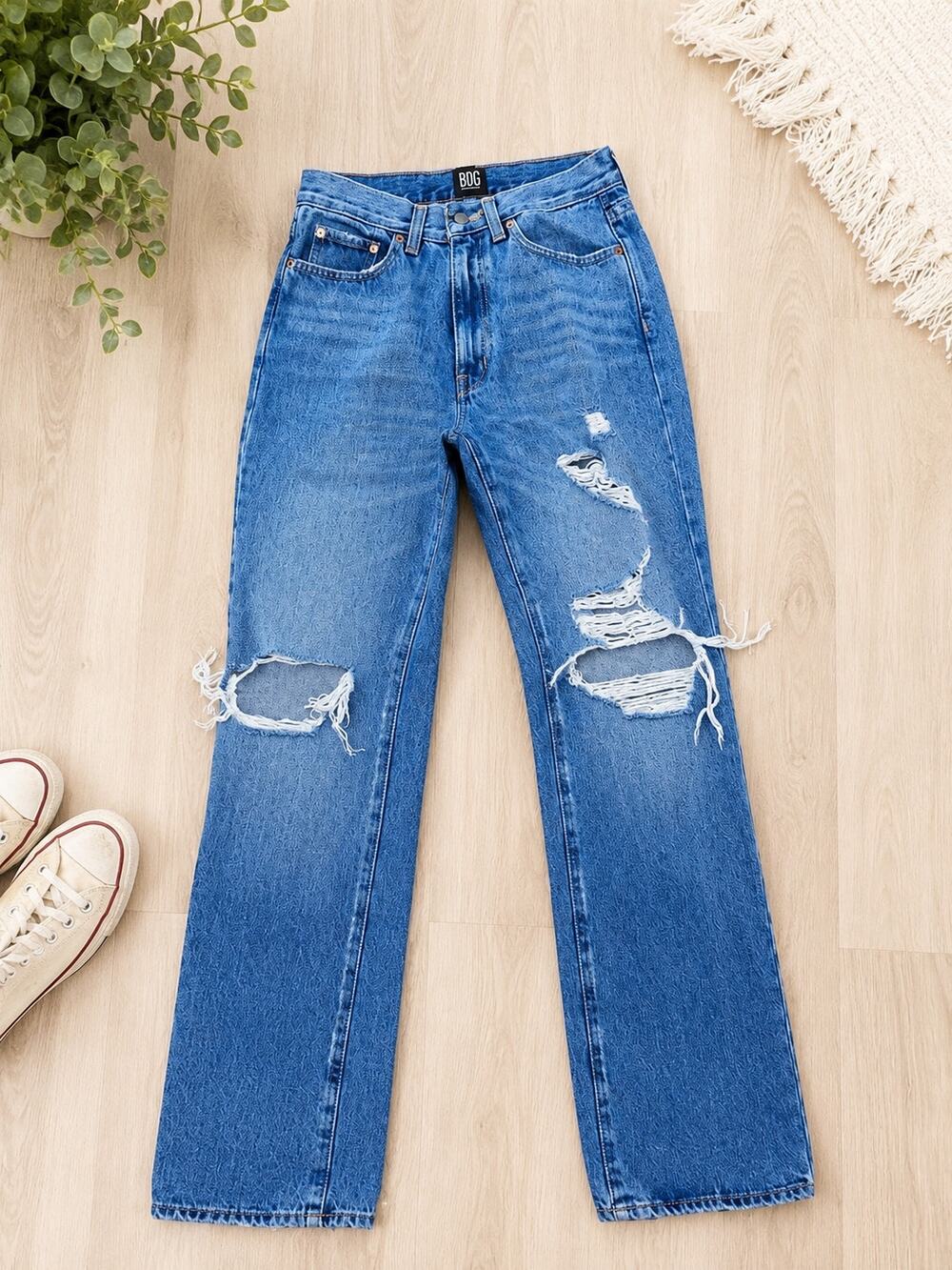 BDG Urban Outfitters Distressed Bootcut Jeans – Size 27